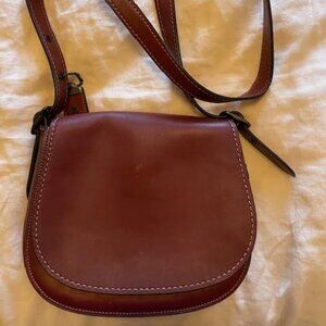 Coach Leather Flap Bag- Cordovan color- preowned in good condition